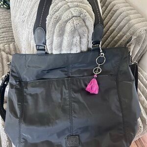 Sakroots Black Tote with Pink Accent
